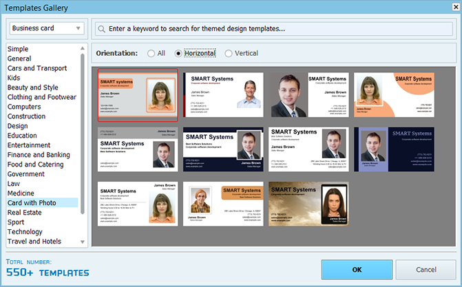 Gallery of ID card templates