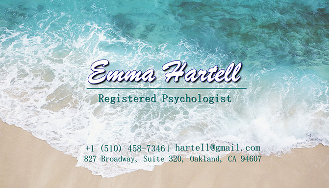 Artistic business card for a psychologist