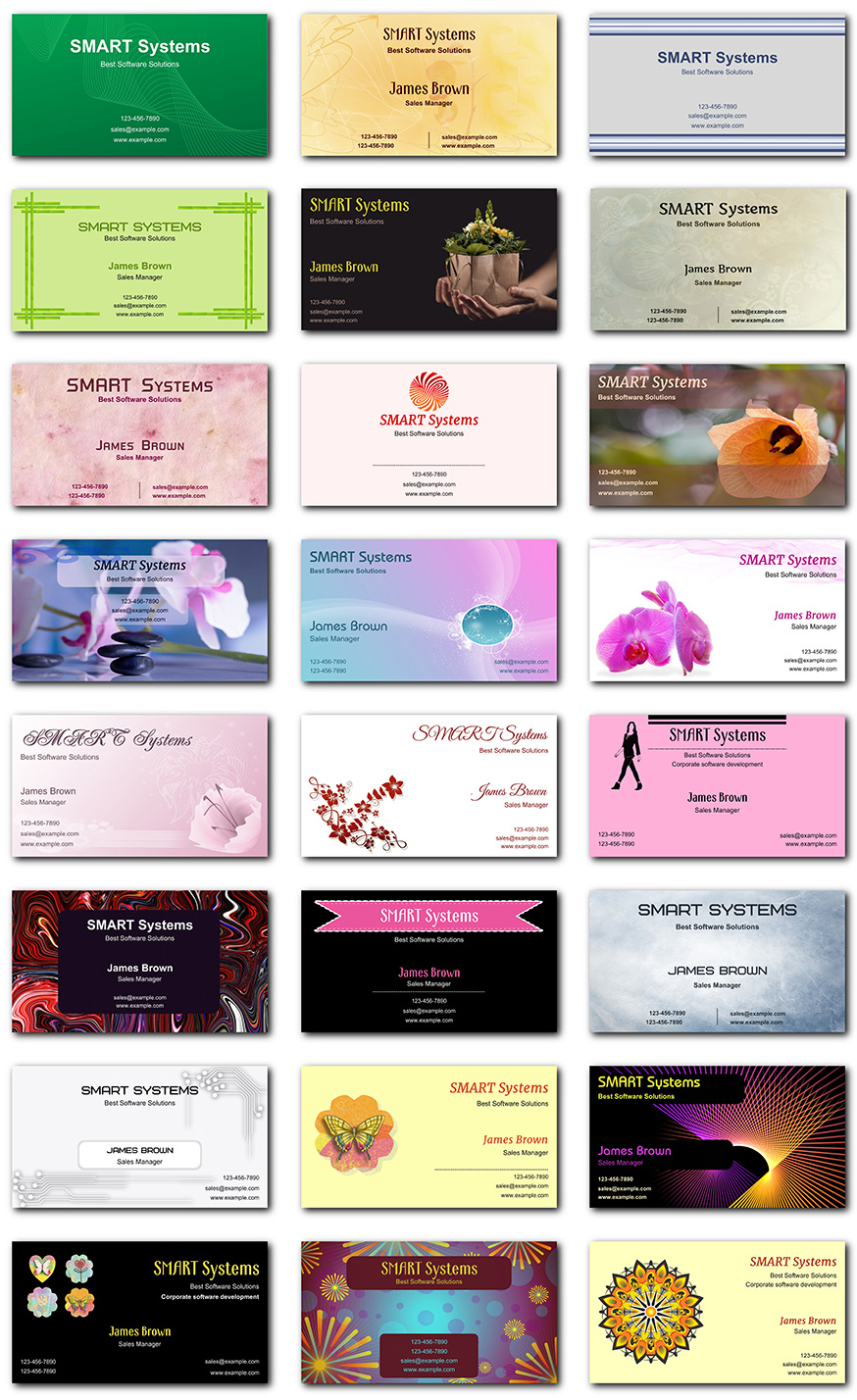 Free business card templates