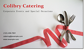 catering business card template